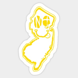 NJ Eyes New Jersey Grunge Smiling Face Yellow Sticker